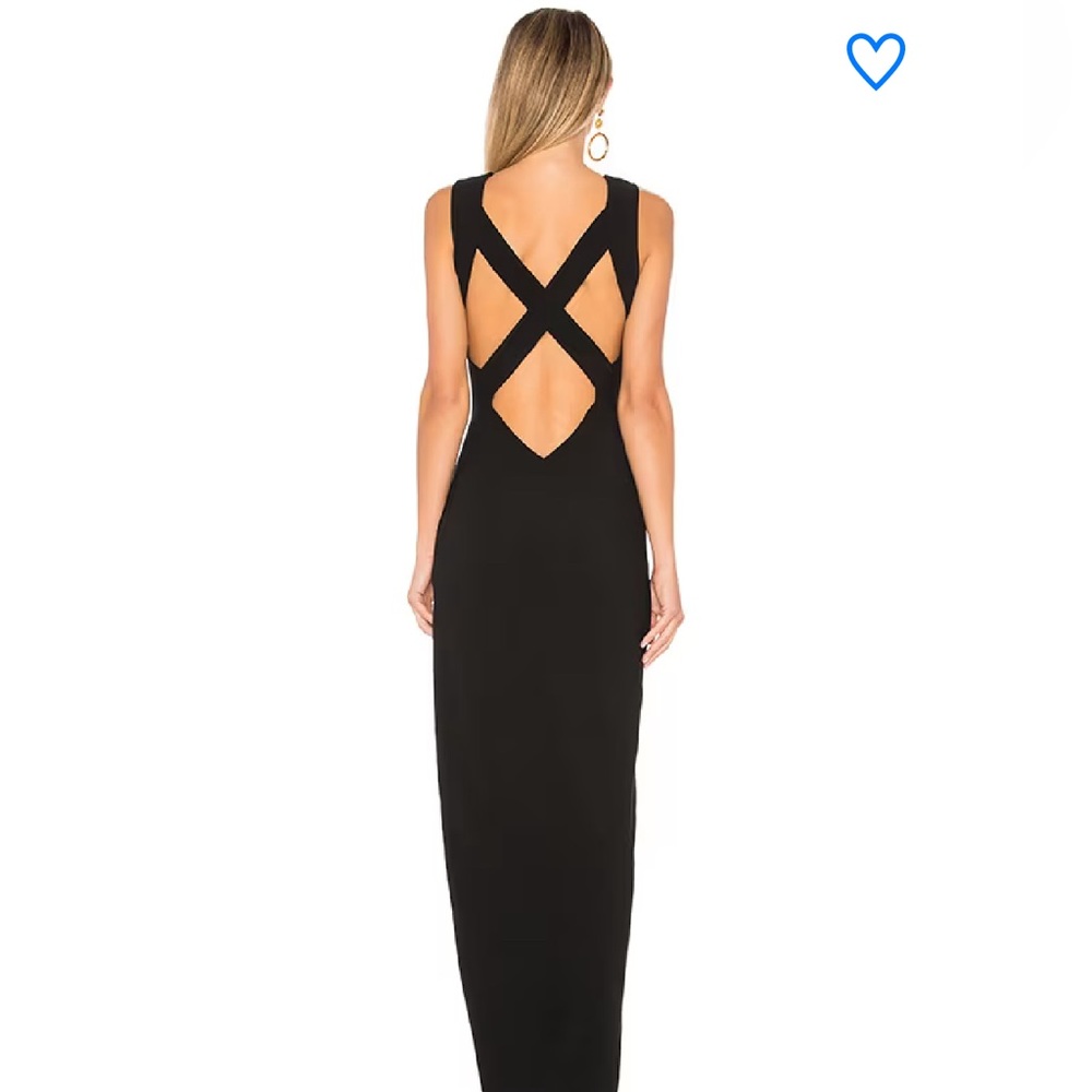 XS Black SuperDown High Slit Maxi